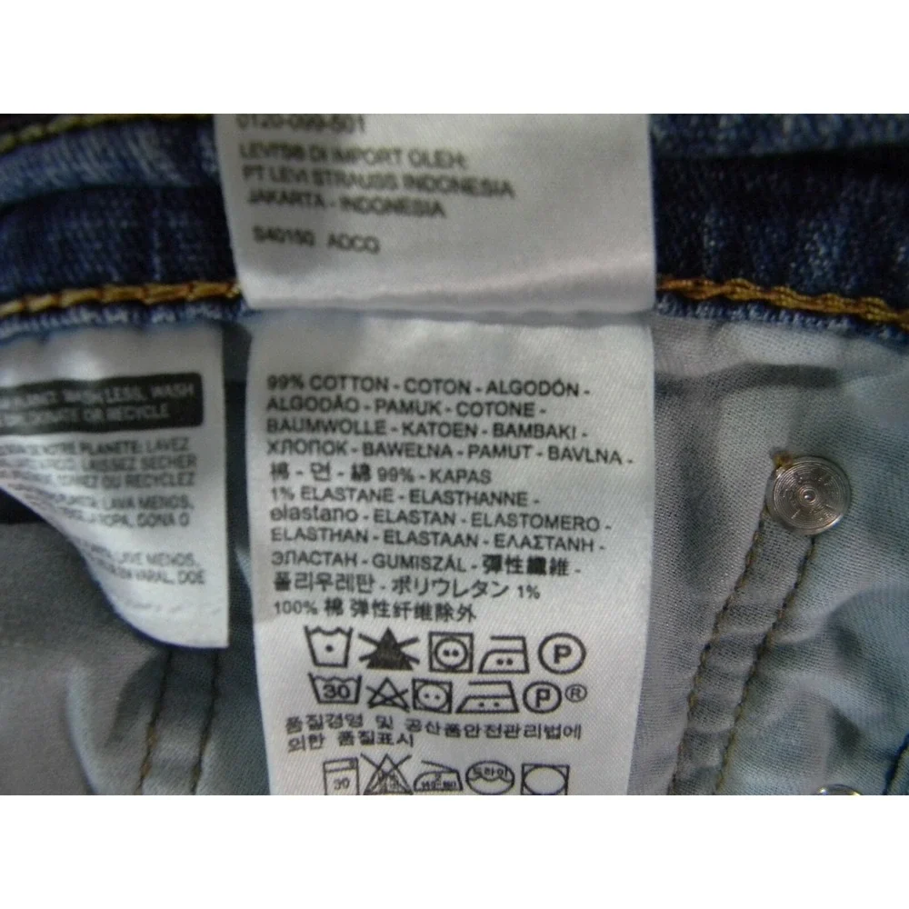 Levi's‎ 505 jeans Men's 34 x 30 Regular Fit Straight blue stretch denim pants